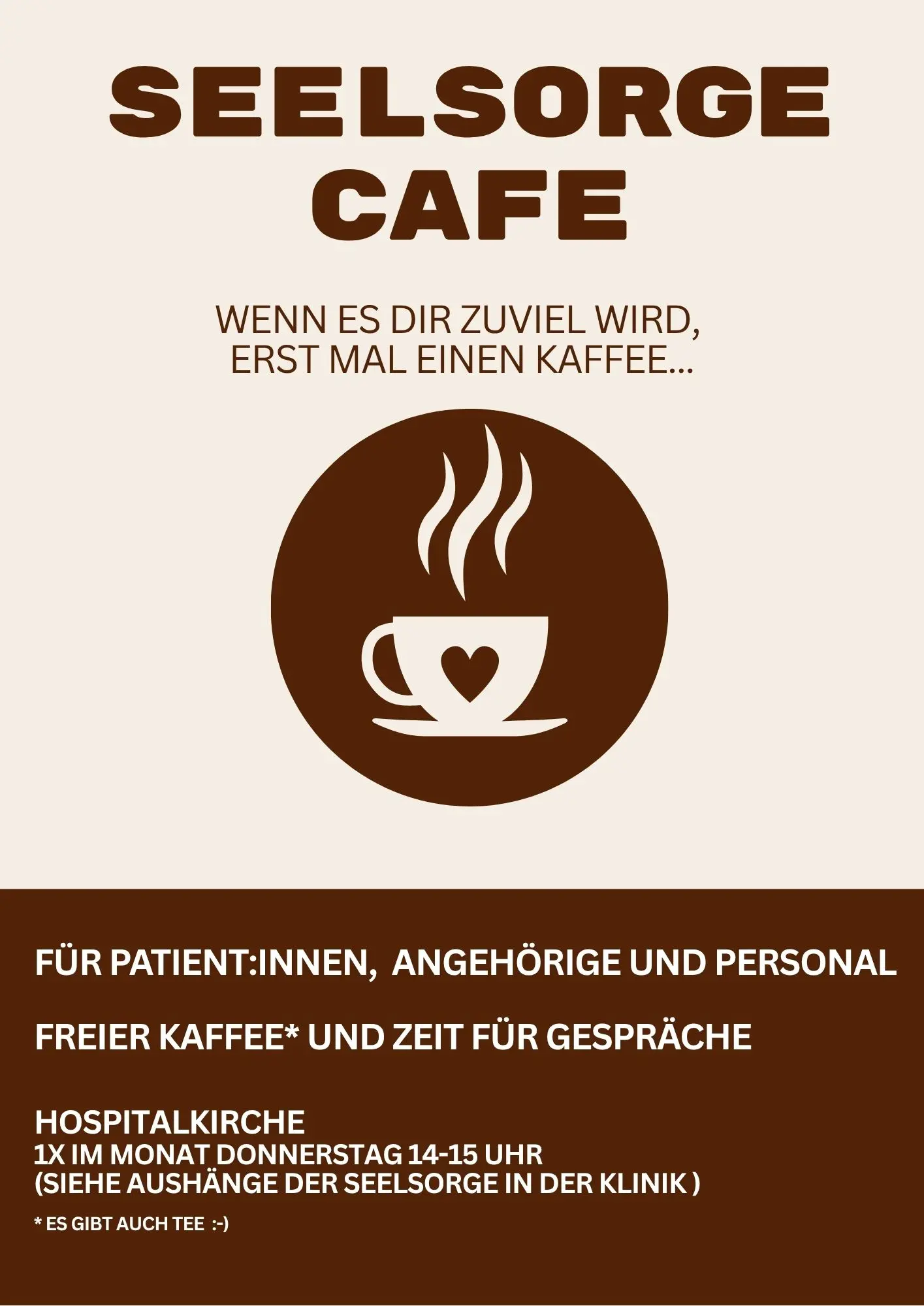 Seelsorgecafe in der Hospitalkirche