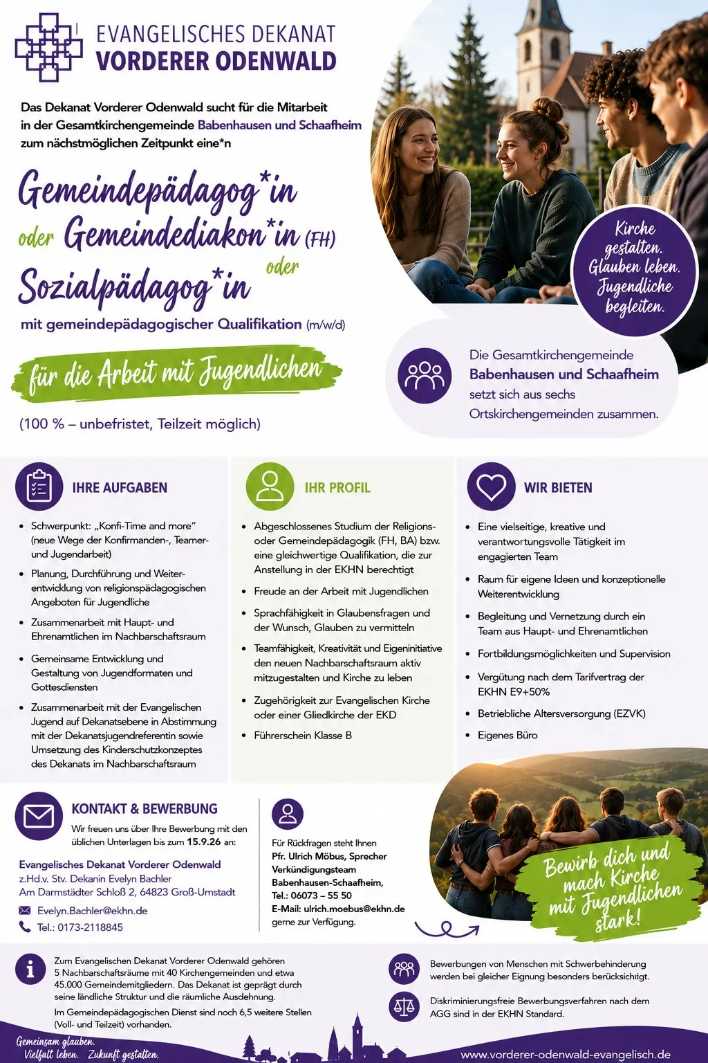 Das Bild zeigt Daten zu einer Stellenausschreibung.