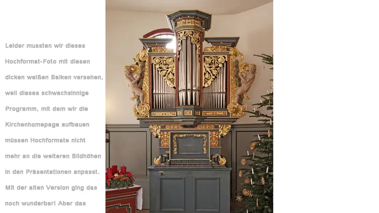 Knauth-Orgel von 1623/24 in der historischen Fachwerkkirche Worfelden von 1696