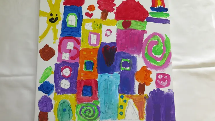 ein von Kindern gemaltes Bild 