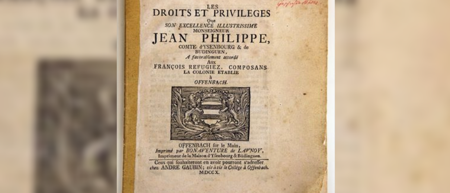 Deckseite der "Rechte und Privilegien" von 1705