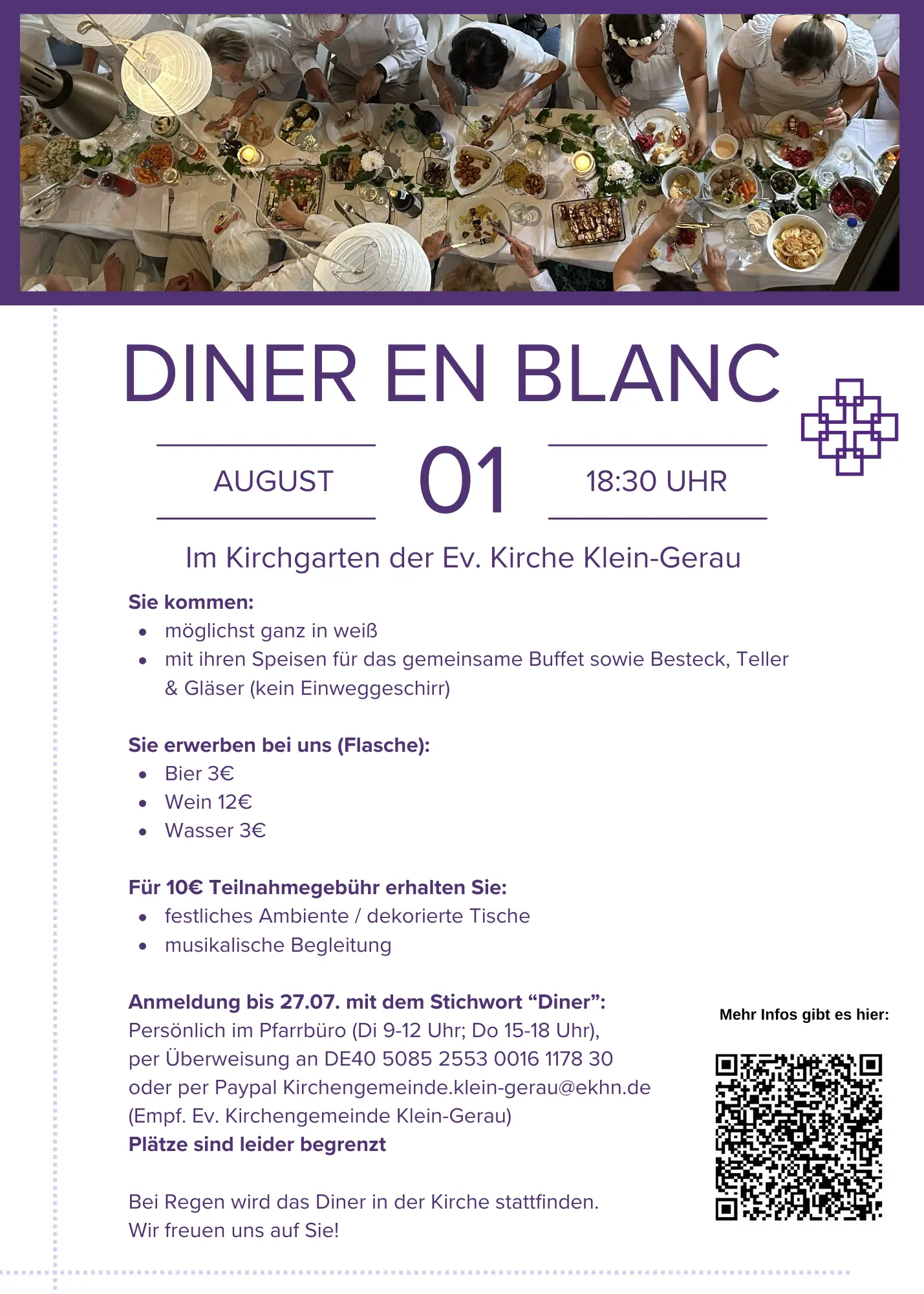 Einladung zum Diner en blanc