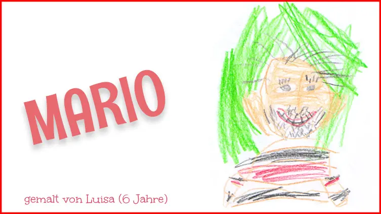 Gemaltes Bild von Mario