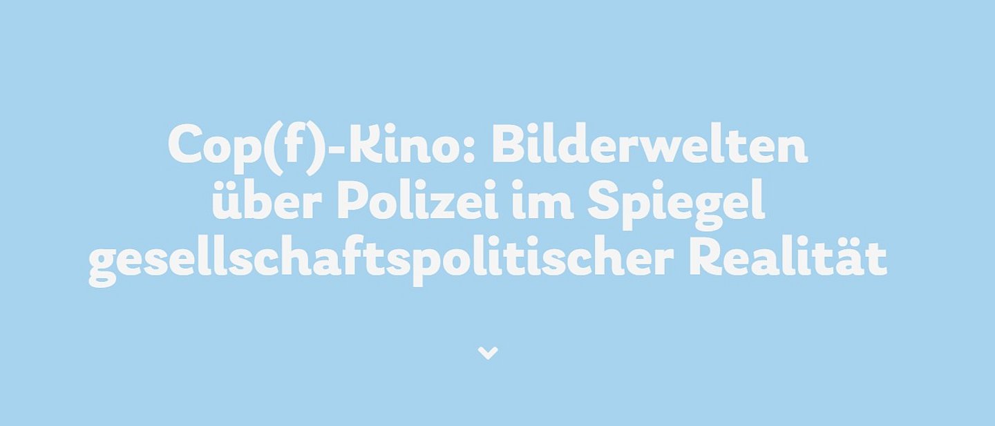Die hellblaue Grafik zeigt den geschriebenen Titel der Tagung