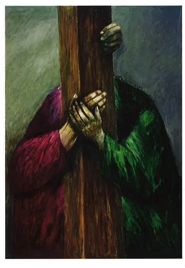 Sieger Köder, Jesus begegnet seiner Mutter