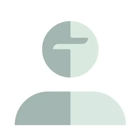 Symbol einer orange umrandeten Person