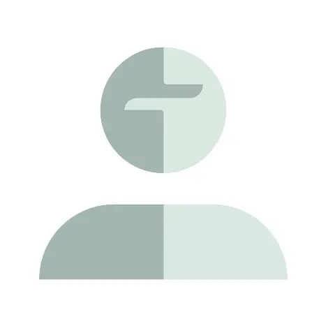 Symbol einer orange umrandeten Person