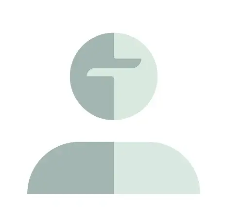 Symbol einer orange umrandeten Person