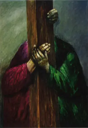 Sieger Köder, Jesus begegnet seiner Mutter. IV. Station