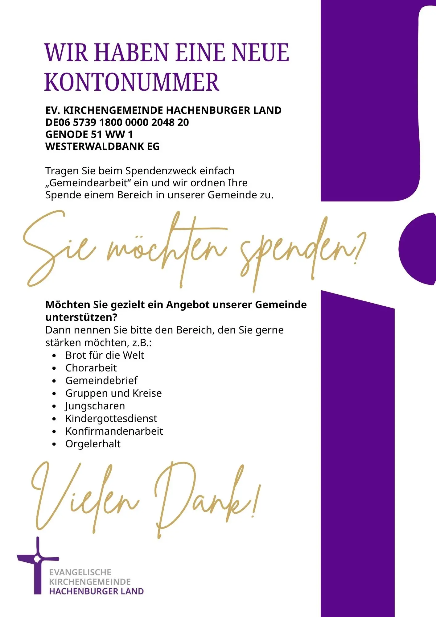 Neue Kontonummer