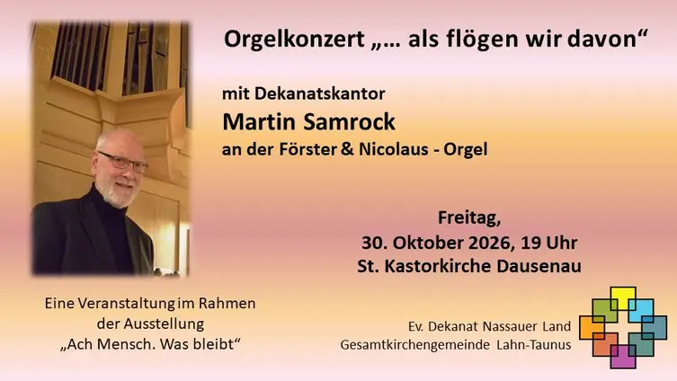Orgelkonzert 30. Oktober 2026