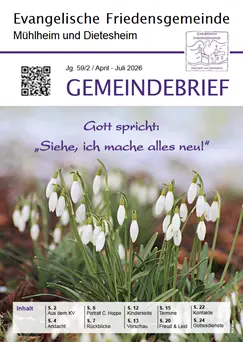 Titelseite des Gemeindebriefes Apr - Jul 2026
