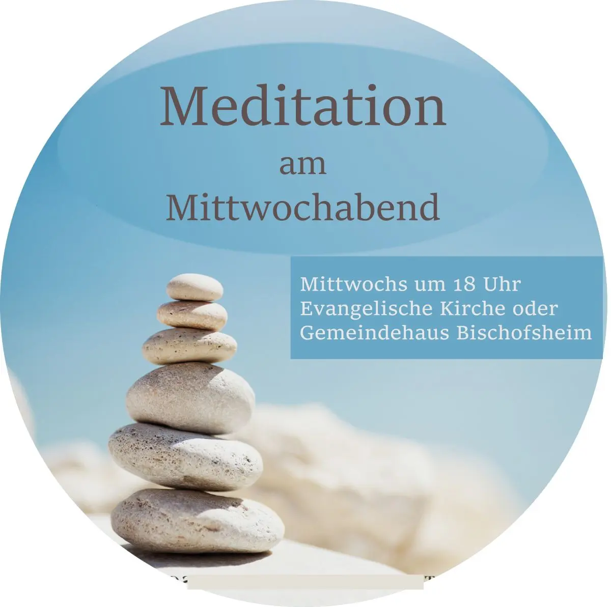 Plakat mit Informationen zum Medationsangebot am Mittwoch