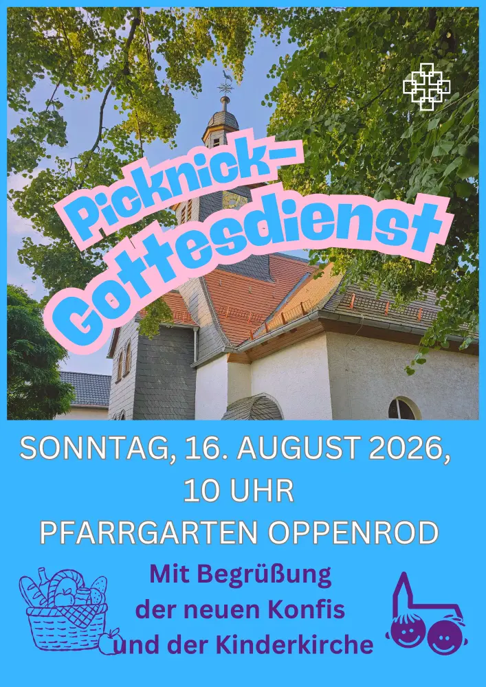 Plakat für einene Picknickgottesdienst