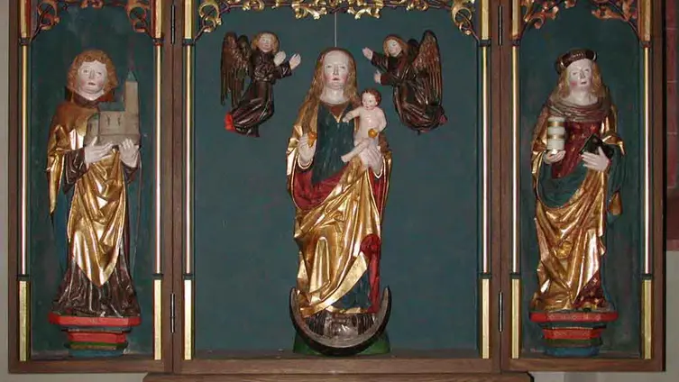 Flügelaltar, Dausenau, St. Kastorkirche, Flügelaltar offe