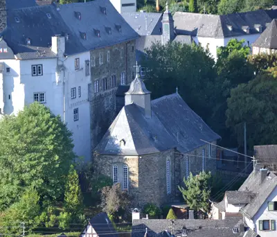 Luftbild ev. Kirche Runkel