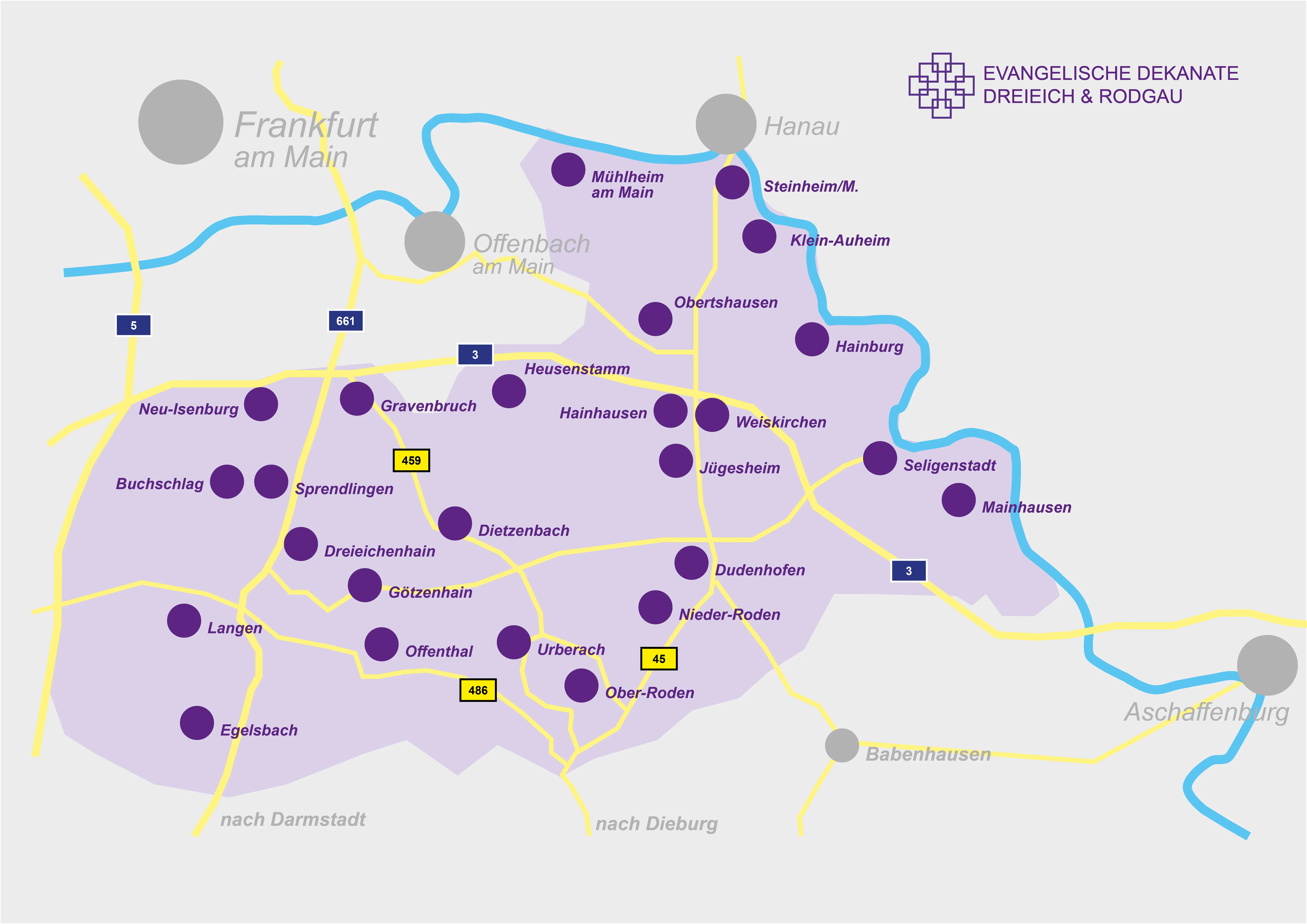 Karte Fusion Dekanate