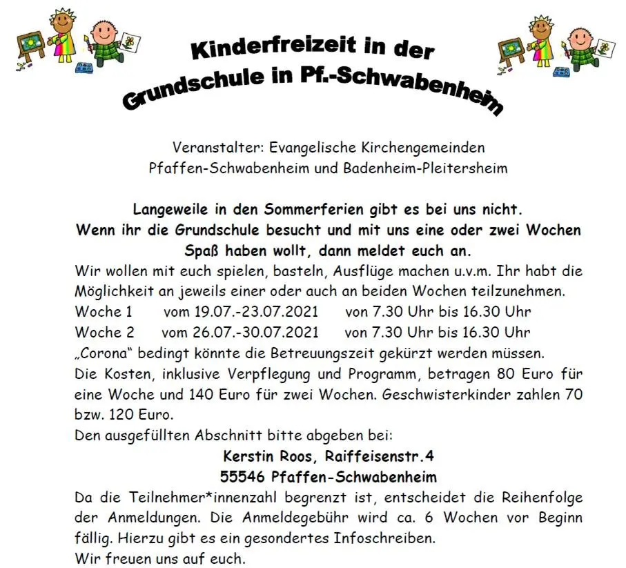 Kinderfreizeit_Anmeldung 2021, zur Anmeldung bitte das Bild anklicken