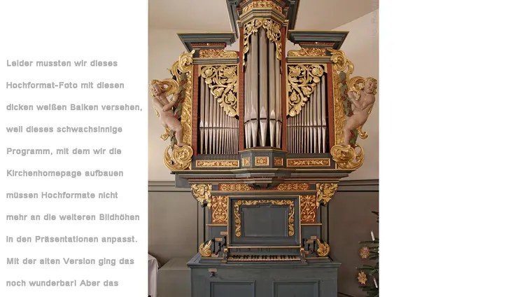 Knauth-Orgel von 1623/24 in der historischen Fachwerkkirche Worfelden von 1696