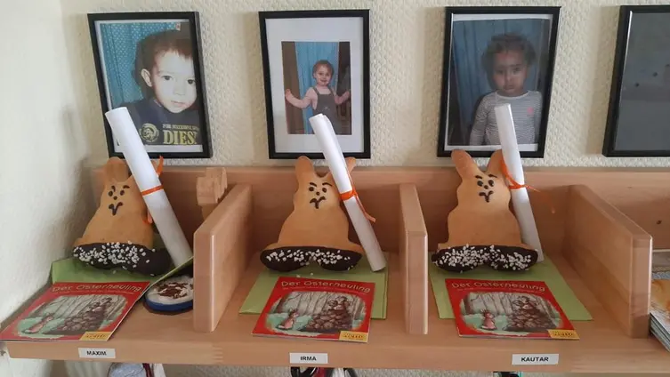 Auf diesem Bild sieht man die Ostergeschenke.