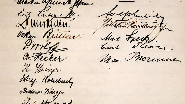 Protokollauszug zum Beitritt zur Bekennenden Kirche