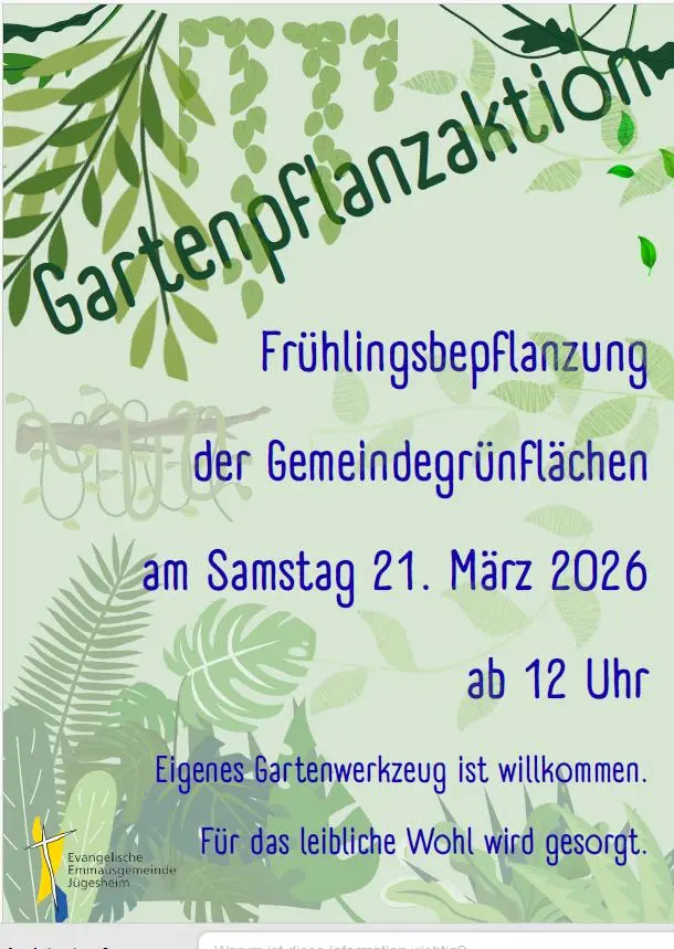 Gartenpflanzaktion am 21.3.2026