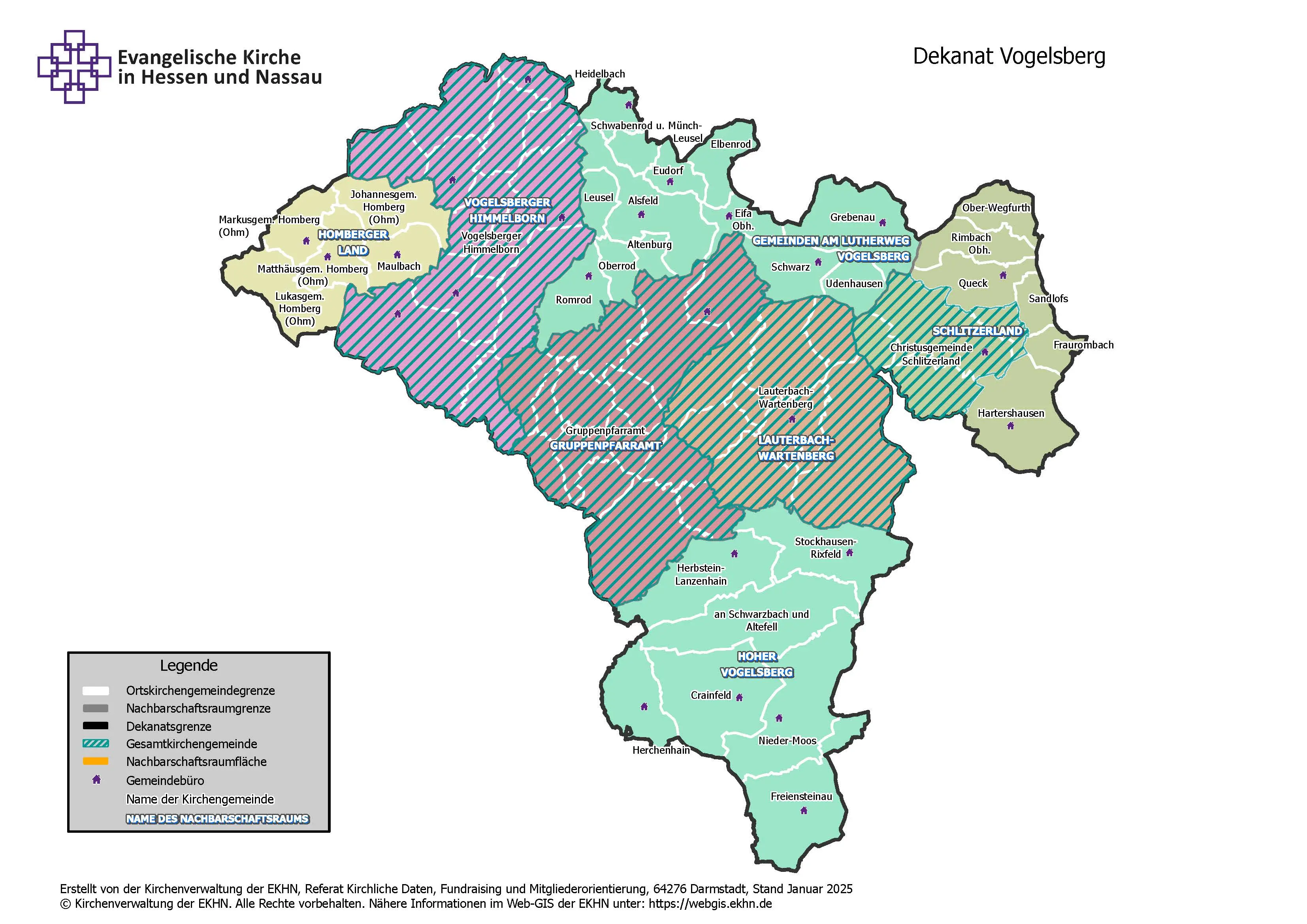 Geokarte Dekanat Vogelsberg 2026