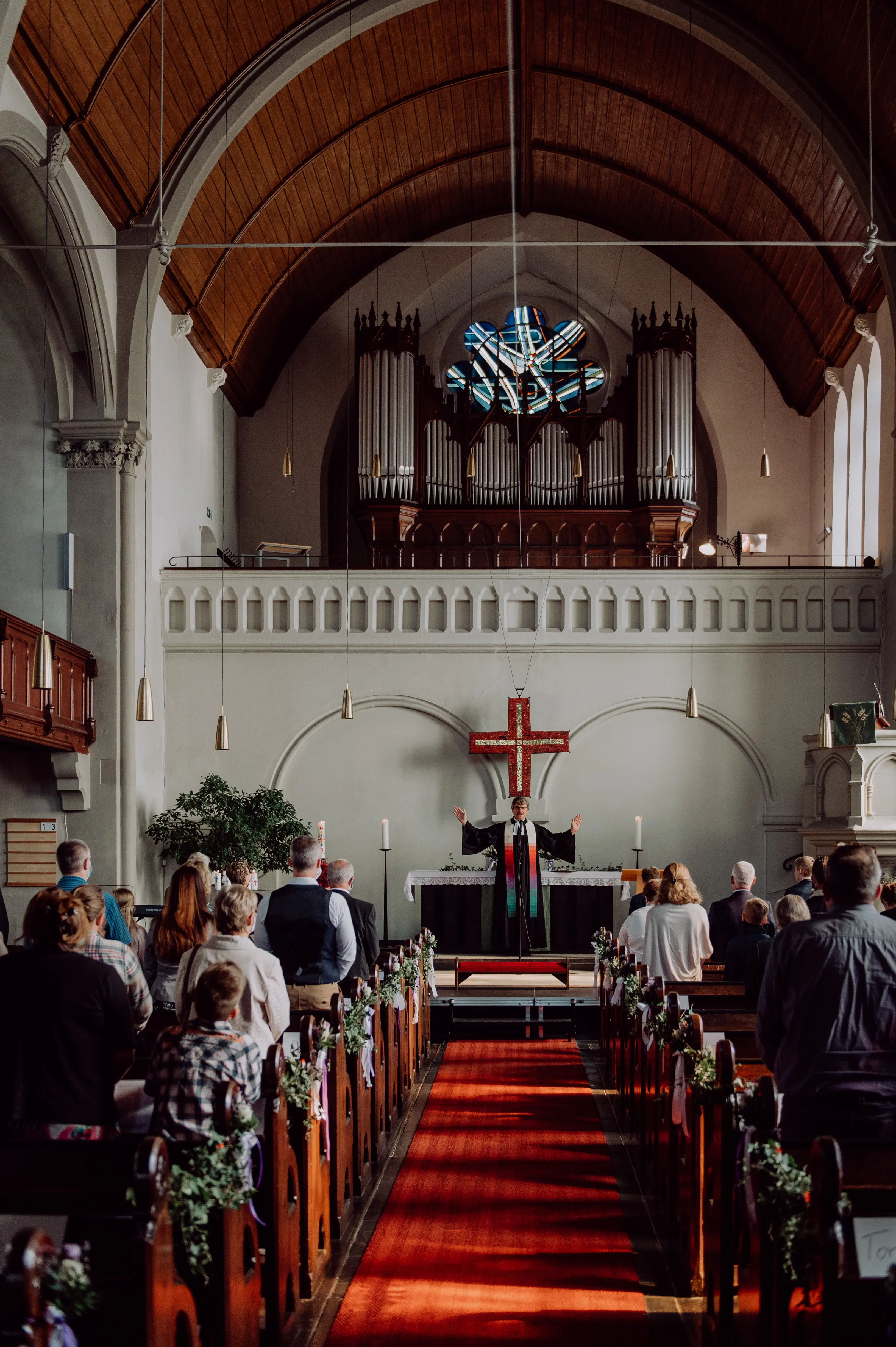 Das Foto ist während eines Gottesdienstes in der Markuskirche aufgenommen worden.