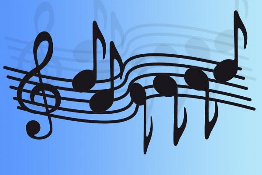 Notenlinie mit Noten