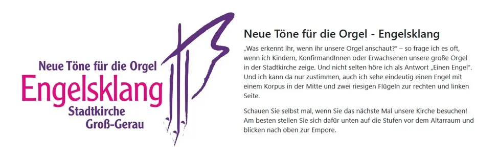 Orgelerweiterung - Kurzinfo