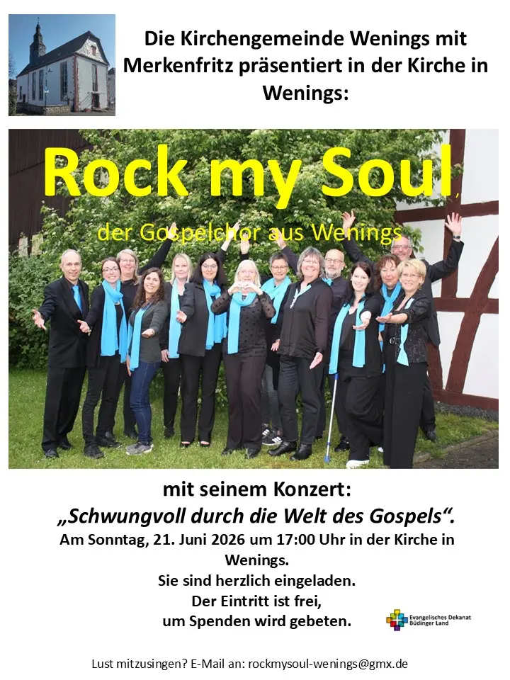 Plakat für eine Vorstellung mit Namen Rock my Soul.