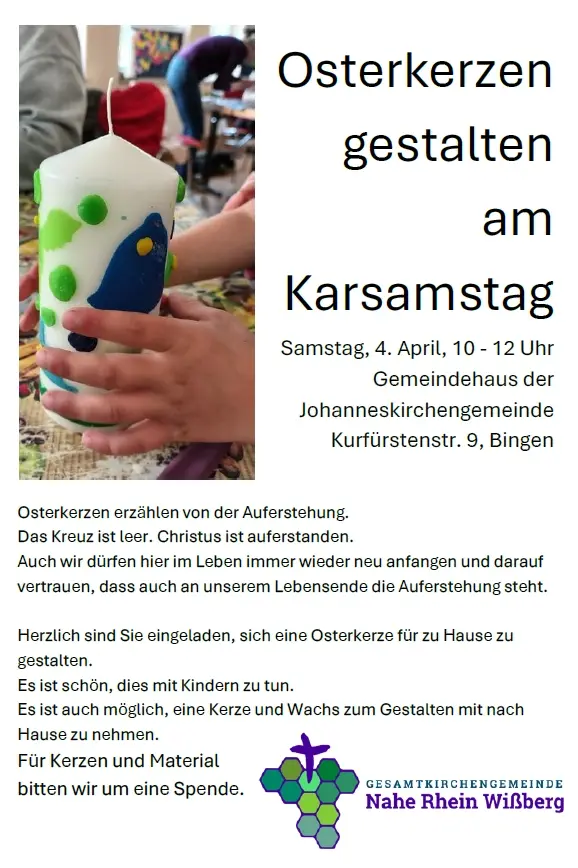 Osterkerzen gestalten in Bingen