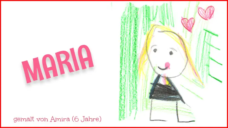 Gemaltes Bild von Maria