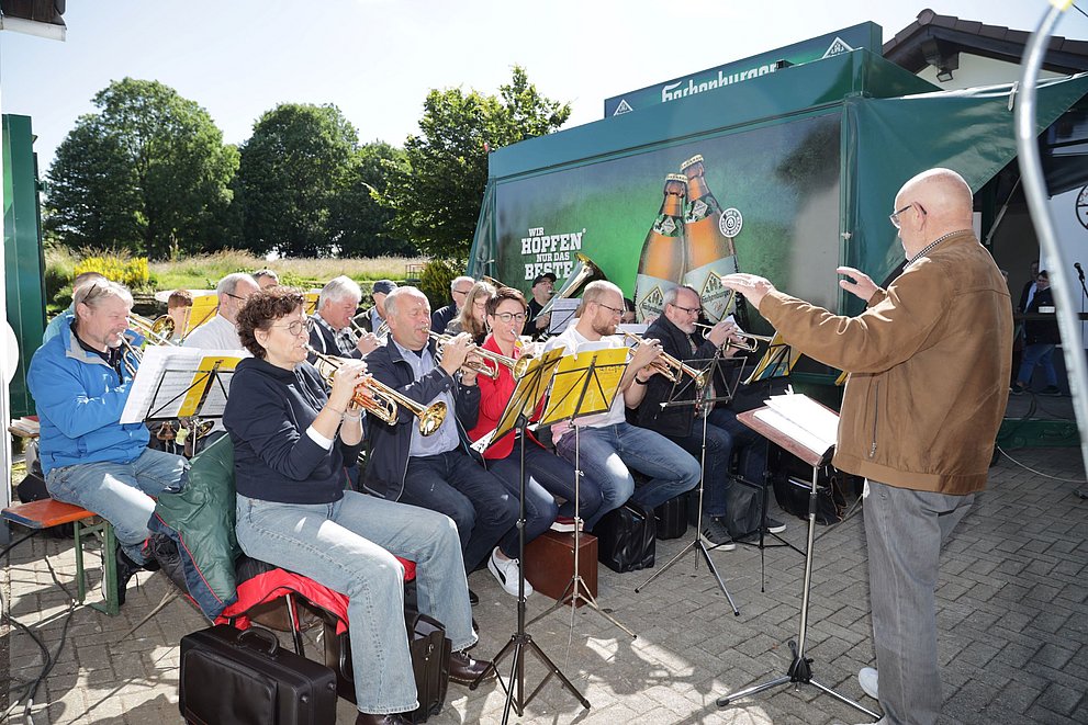 Posaunenchor beim Feuerwehrfest in Weißenberg