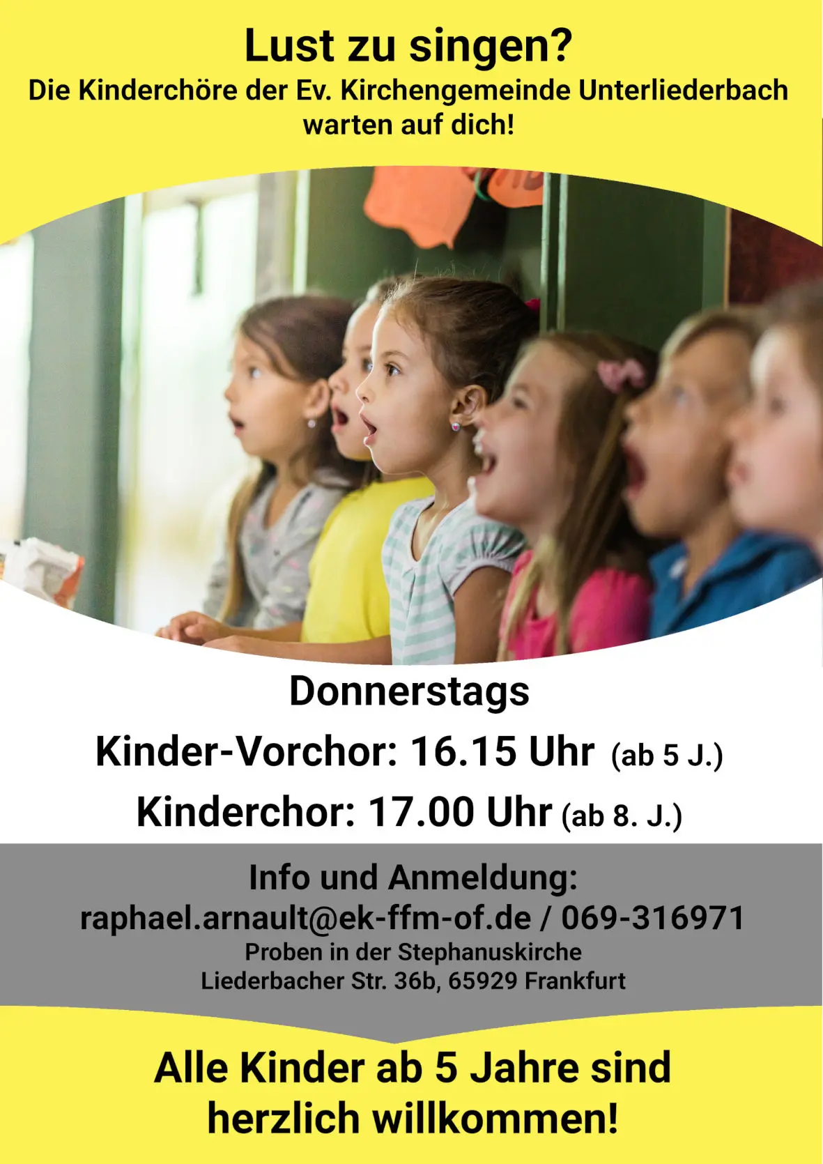 2024 Plakat Kinderchor neu ab August 2024