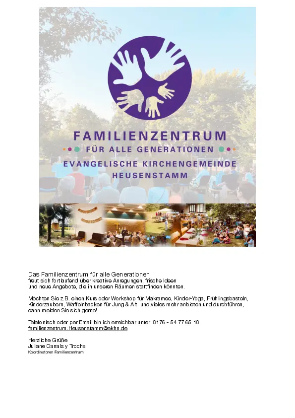 Werbung Familienzentrum