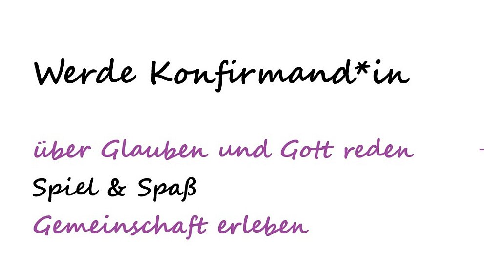 Informationen zur Konfirmation