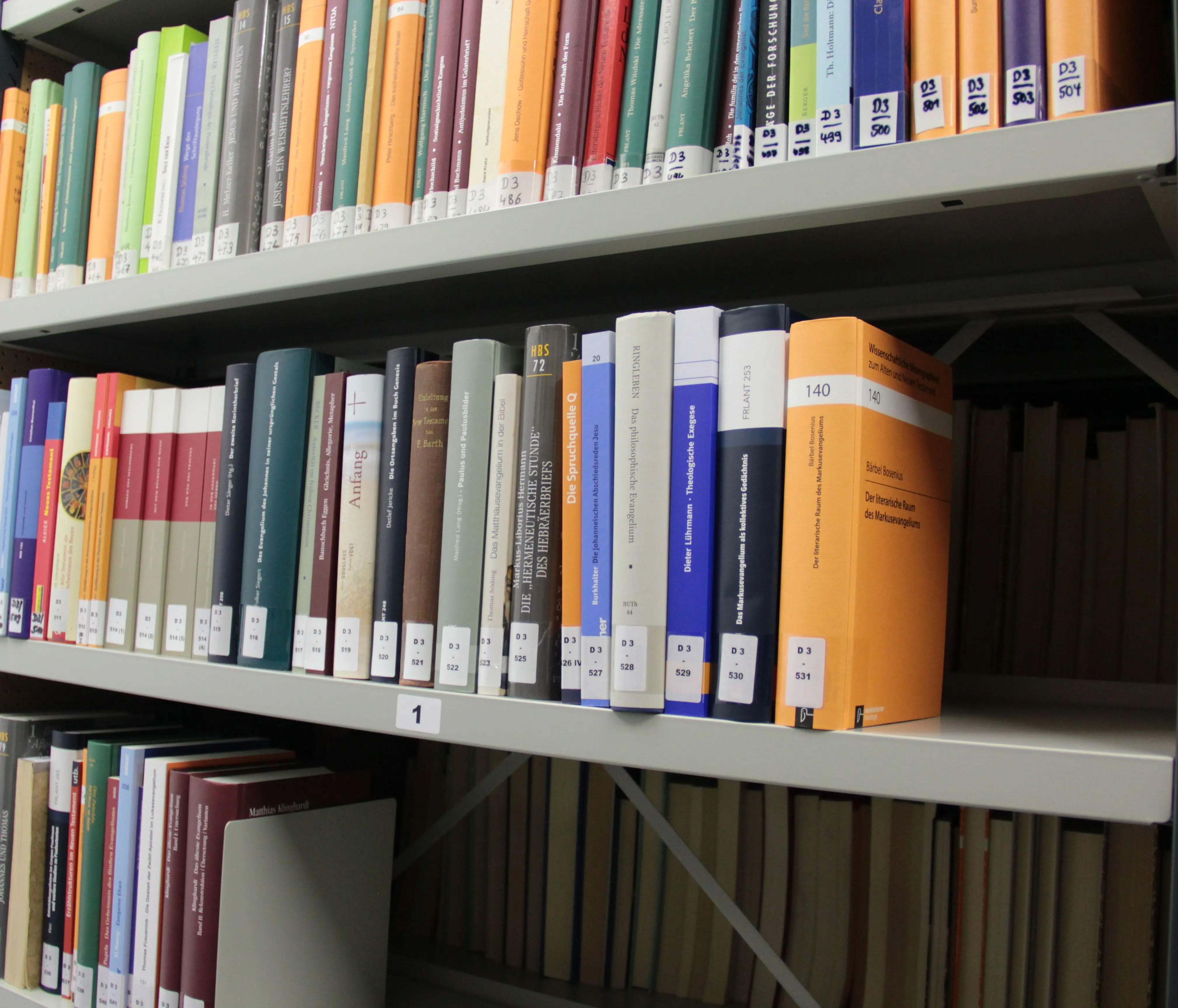 Zu sehen ist ein Ausschnitt des Bibliotheksmagazins.