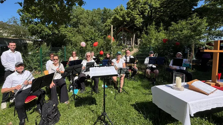 Gruppenfoto vom Posaunenchor "Heiligs Blech"