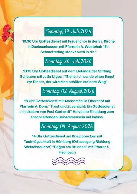 Sommergottesdienste 07 08