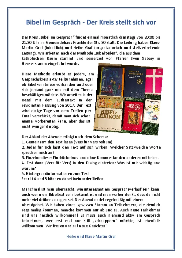 Bibel im Gespräch stellt sich vor