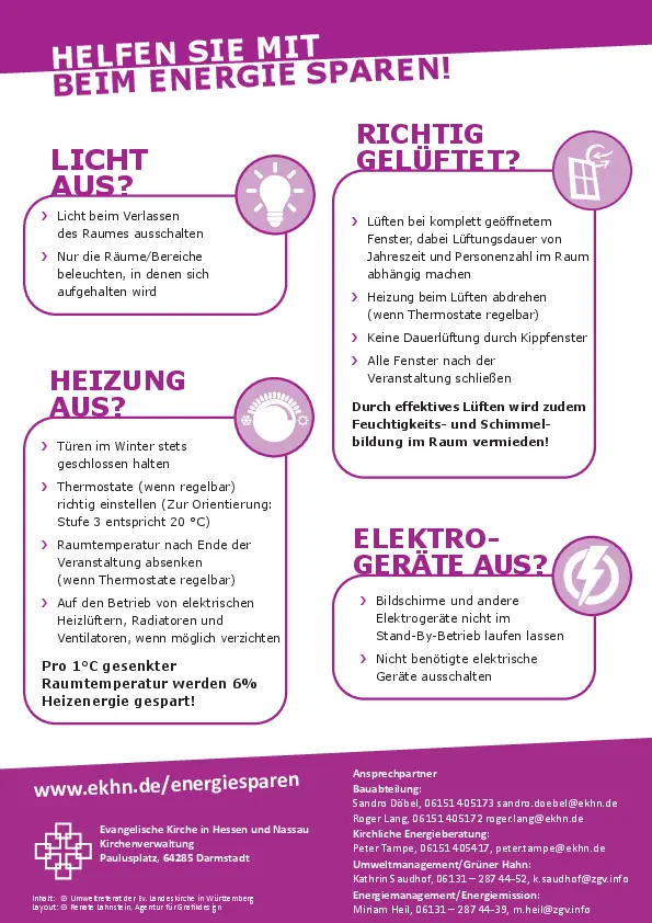 Energiesparen Plakat