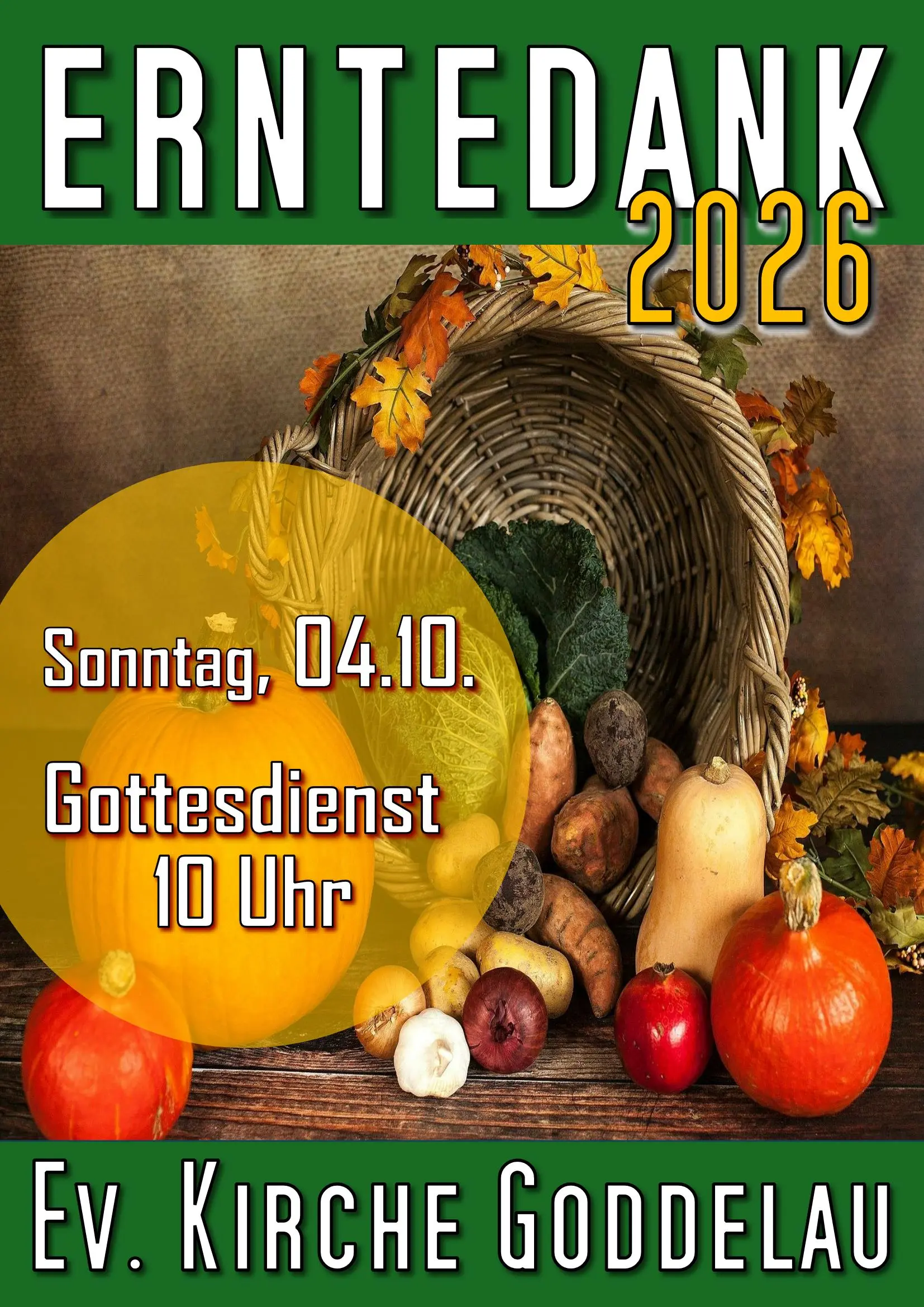 Plakat ErnteDank 2026 in Goddelau