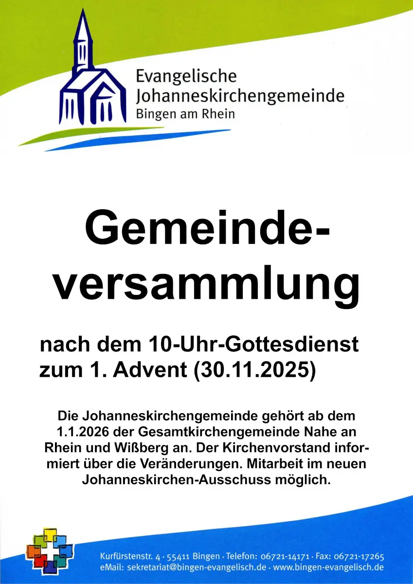 Plakat zur Gemeindeversammlung