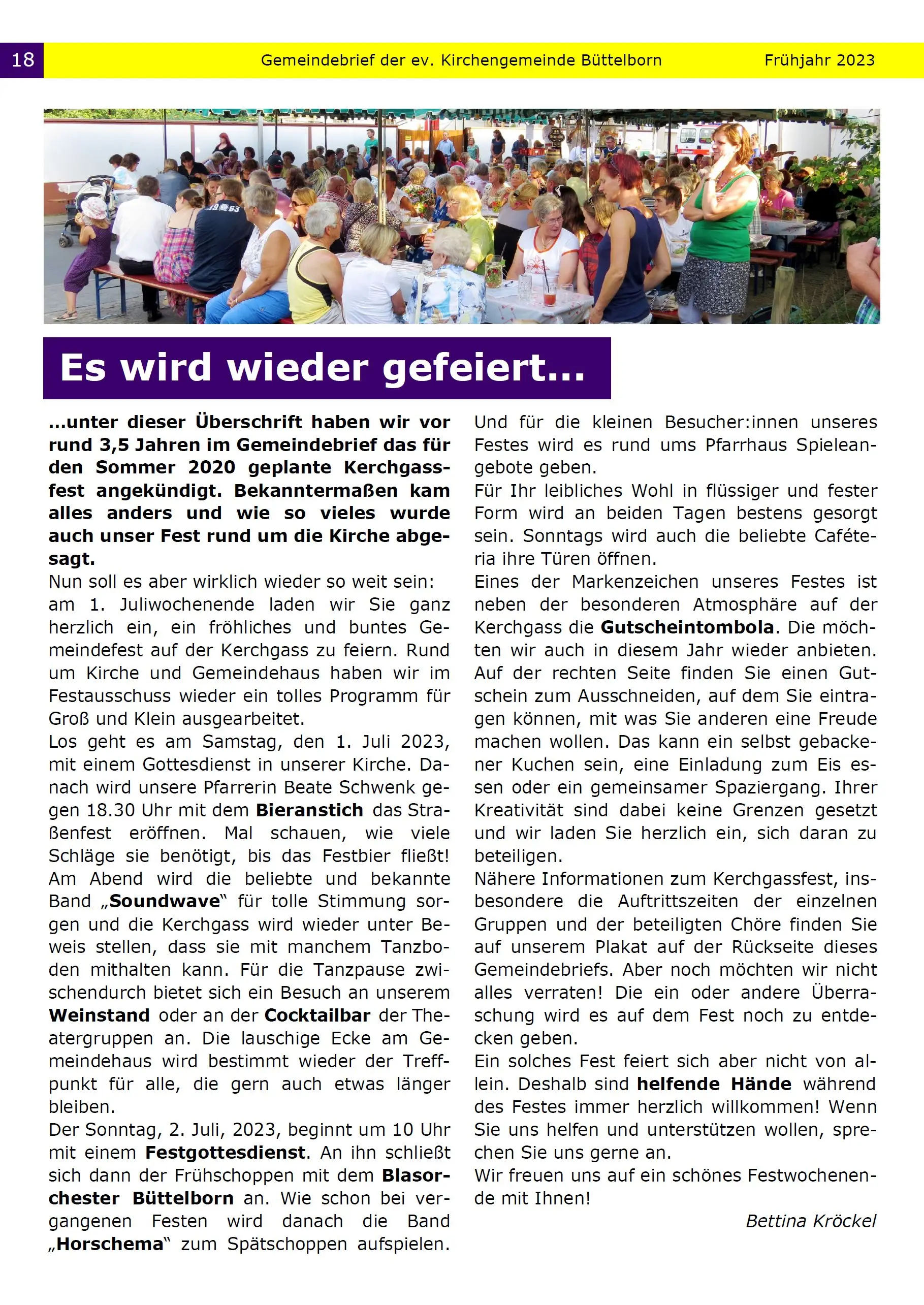 Kerchgassfest am 1. und 2. Juli 2023