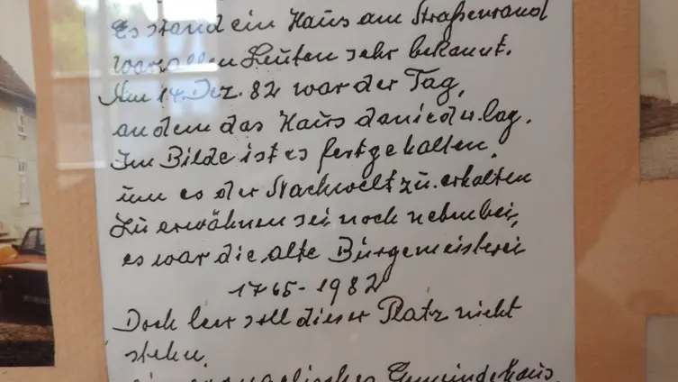 Handschriftlicher Gruß zur Einweihung des Gemeindehauses von Adolf Ulm an Pfarrerin Häfner