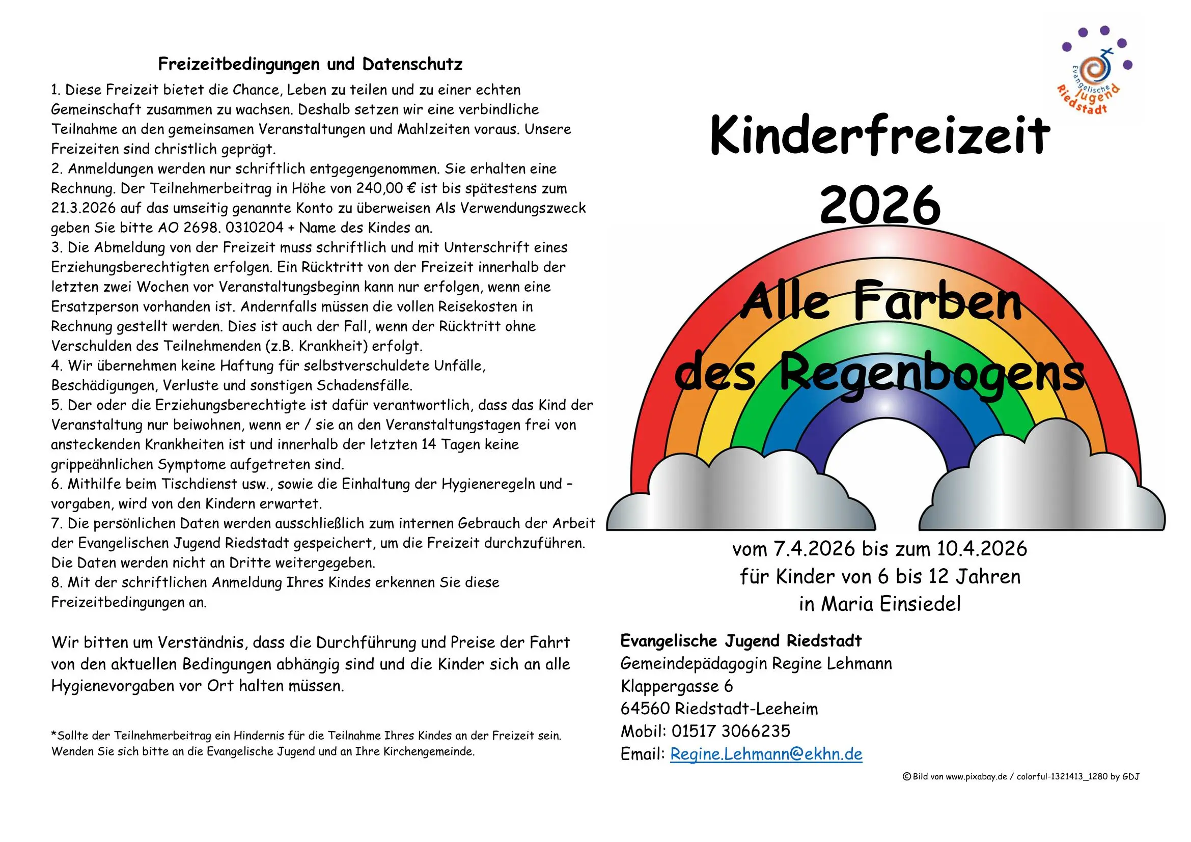Kinderfreizeit 2026 Flyer s1