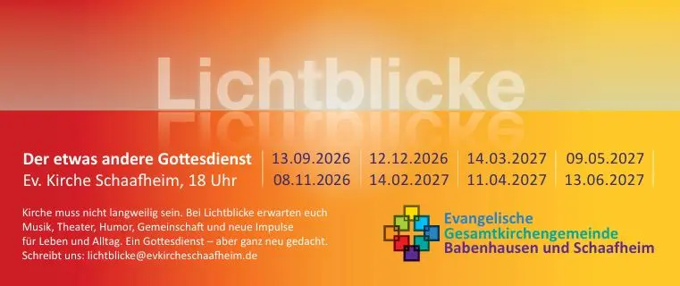 Flyer zu den Lichtblicke-Gottesdiensten 2026 und 2027