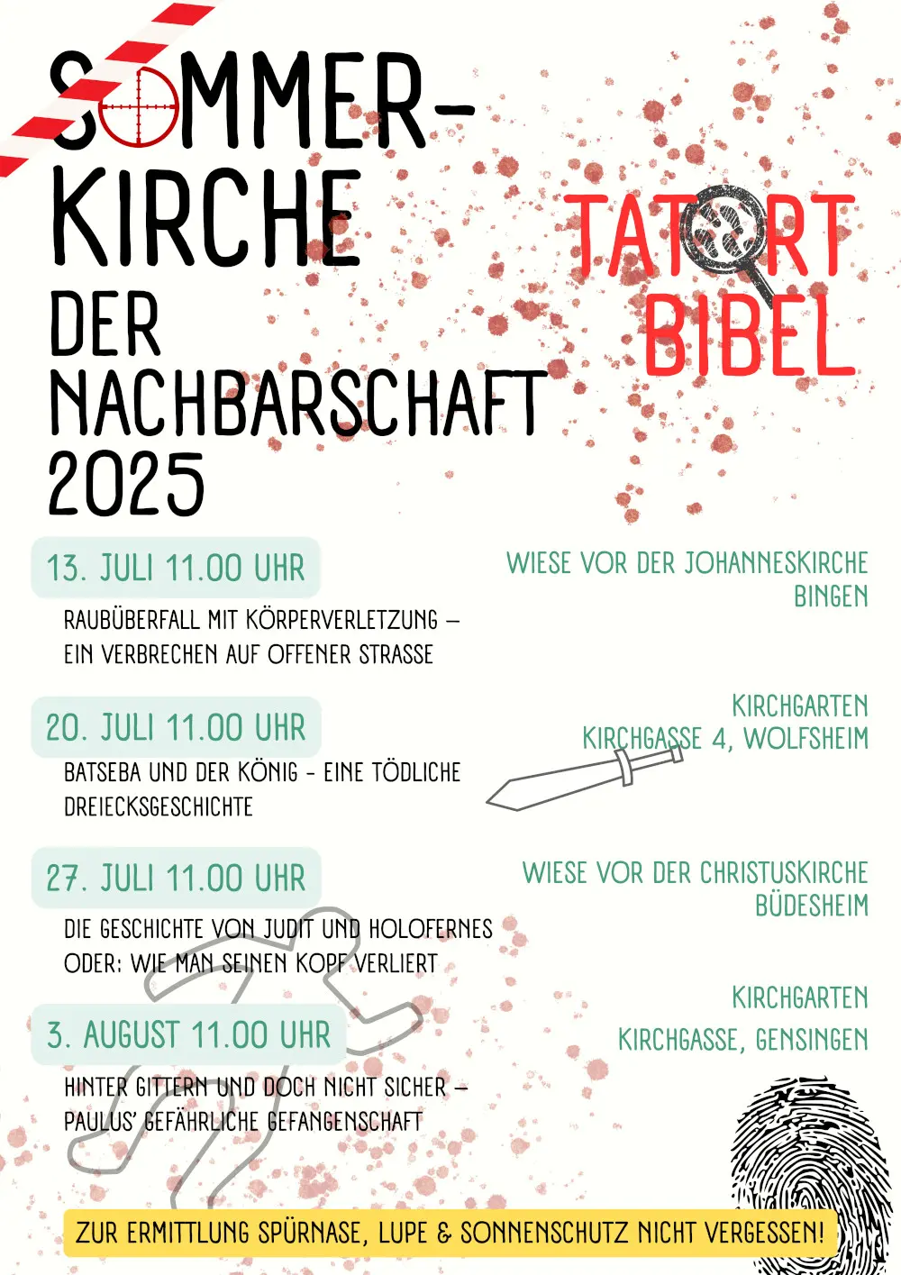 Plakat zur Sommer Kirche 2025