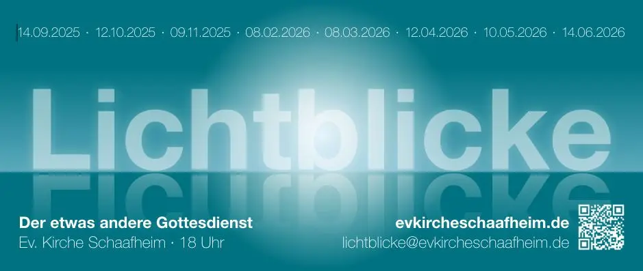 Das Bild zeigt den Flyer der Lichtblicke-Gottesdienste.